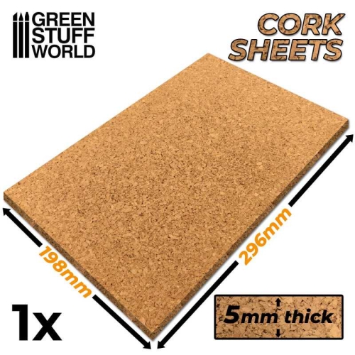 Green Stuff World - Cork Sheets 5mm